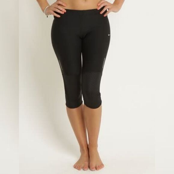 Nike Womens Tech Running Capris Size Small Cropped - Picture 1 of 10
